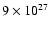 $9\times 10^{27}$
