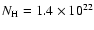 $N_{\rm H} = 1.4\times 10^{22}$