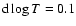 ${\rm d}\log T = 0.1$