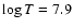 $\log T = 7.9$