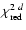 $\chi^{2\ d}_{\rm red}$