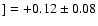 $] = +0.12 \pm 0.08$