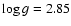 $\log g = 2.85$