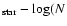 $_{\rm star} - \log (N$