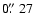 $0\hbox{$.\!\!^{\prime\prime}$ }27$