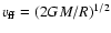 $v_{\rm ff}=(2GM/R)^{1/2}$