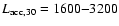$L_{\rm acc, 30} = 1600{-}3200$