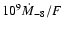 $10^9\dot{M}_{-8}/F$
