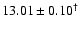 $ 13.01 \pm 0.10^\dagger $