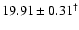 $ 19.91 \pm 0.31^\dagger $