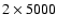 $2 \times 5000$