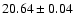 $ 20.64 \pm 0.04 $