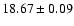 $ 18.67 \pm 0.09 $