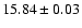$ 15.84 \pm 0.03 $