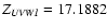 $Z_{\it UVW1} = 17.1882$