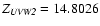 $Z_{\it UVW2} = 14.8026$