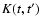 $K(t,t^\prime )$