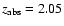 $z_{{\rm abs}}=2.05$