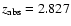 $z_{{\rm abs}}=2.827$