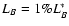 $L_B=1\%L_B^*$
