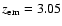 $z_{{\rm em}}=3.05$