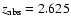 $z_{{\rm abs}}=2.625$
