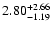 $2.80_{\rm -1.19}^{+2.66}$