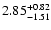 $2.85_{\rm -1.51}^{+0.82}$