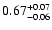 $0.67_{\rm -0.06}^{+0.07}$