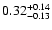 $0.32_{\rm -0.13}^{+0.14}$