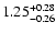 $1.25_{\rm -0.26}^{+0.28}$