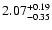 $2.07_{\rm -0.35}^{+0.19}$