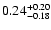 $0.24_{\rm -0.18}^{+0.20}$