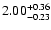 $2.00_{\rm -0.23}^{+0.36}$