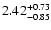$2.42_{\rm -0.85}^{+0.73}$