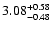 $3.08_{\rm -0.48}^{+0.58}$
