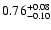 $0.76_{\rm -0.10}^{+0.08}$