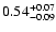 $0.54_{\rm -0.09}^{+0.07}$