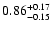 $0.86_{\rm -0.15}^{+0.17}$