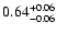 $0.64_{\rm -0.06}^{+0.06}$