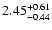 $2.45_{\rm -0.44}^{+0.61}$
