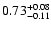 $0.73_{\rm -0.11}^{+0.08}$