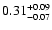 $0.31_{\rm -0.07}^{+0.09}$