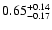 $0.65_{\rm -0.17}^{+0.14}$