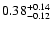 $0.38_{\rm -0.12}^{+0.14}$