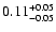 $0.11_{\rm -0.05}^{+0.05}$