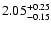 $2.05_{\rm -0.15}^{+0.25}$