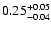 $0.25_{\rm -0.04}^{+0.05}$