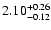$2.10_{\rm -0.12}^{+0.26}$