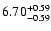$6.70_{\rm -0.59}^{+0.59}$